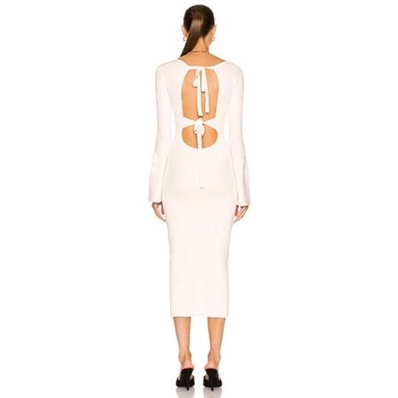 ALEXIS pearl bodycon knit midi open back Medella Dress medium - Picture 2 of 15